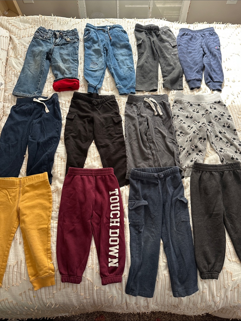 Kids Touchdown Burgundy Joggers - Comfortable Everyday Bottoms